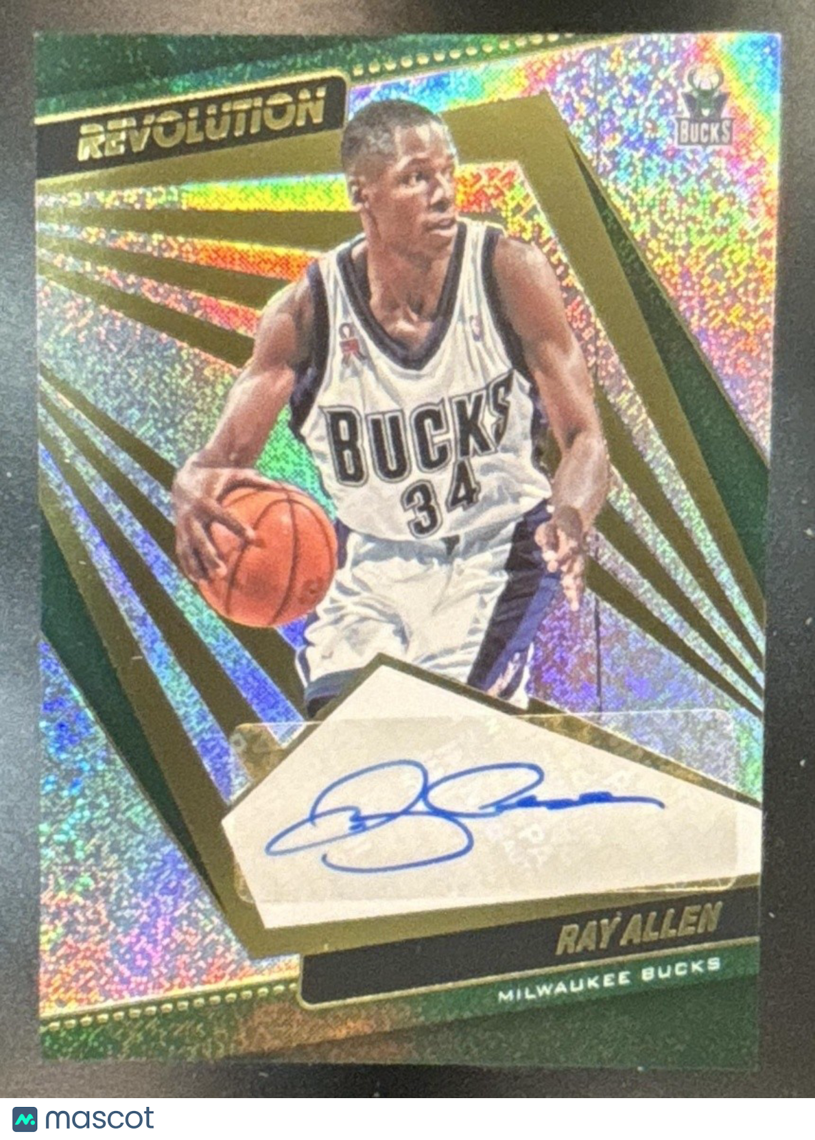 2021-22 Panini Revolution Ray Allen Auto #AG-RAL Milwaukee Bucks