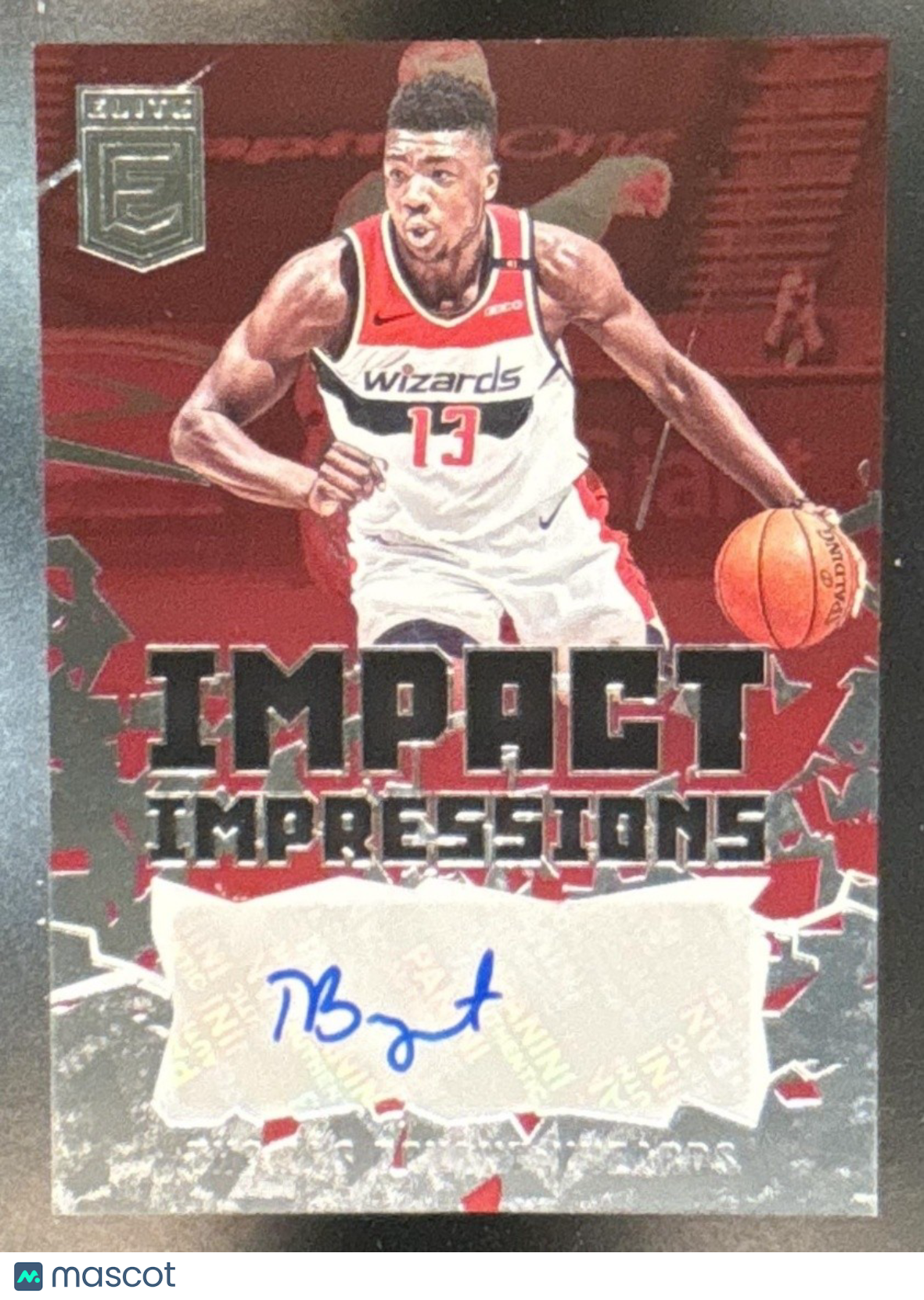 2021-22 Donruss Elite Thomas Bryant Impact Impressions Auto Washington Wizards