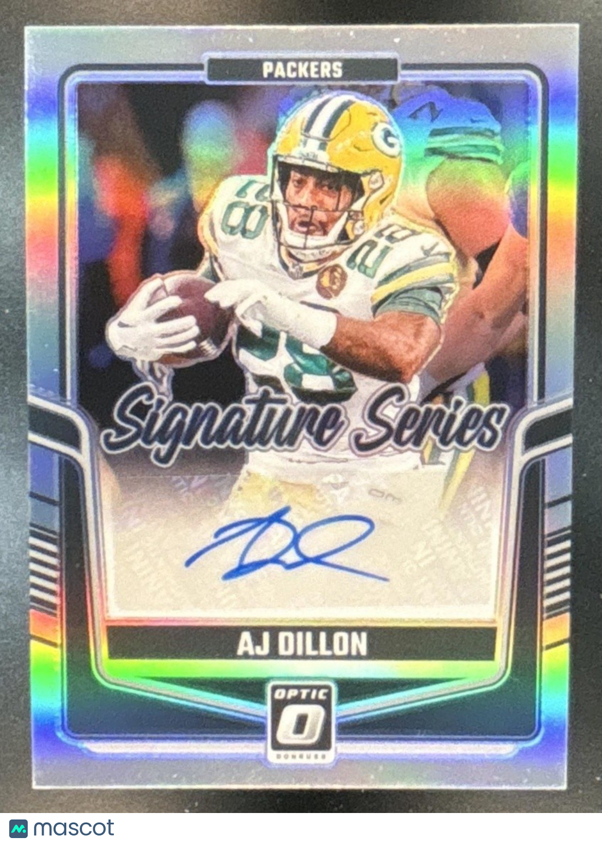 2024 Panini Donruss Optic AJ Dillon Signature Series Holo Auto Green Bay Packers