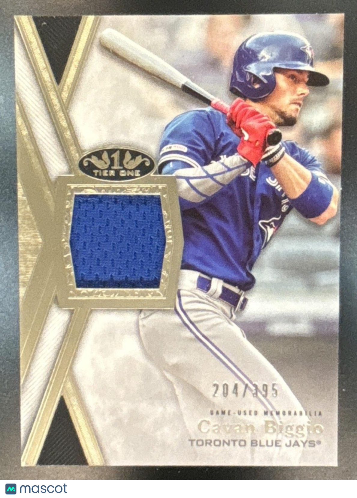 2020 Topps Tier One Cavan Biggio Relics /395 MEM Toronto Blue Jays
