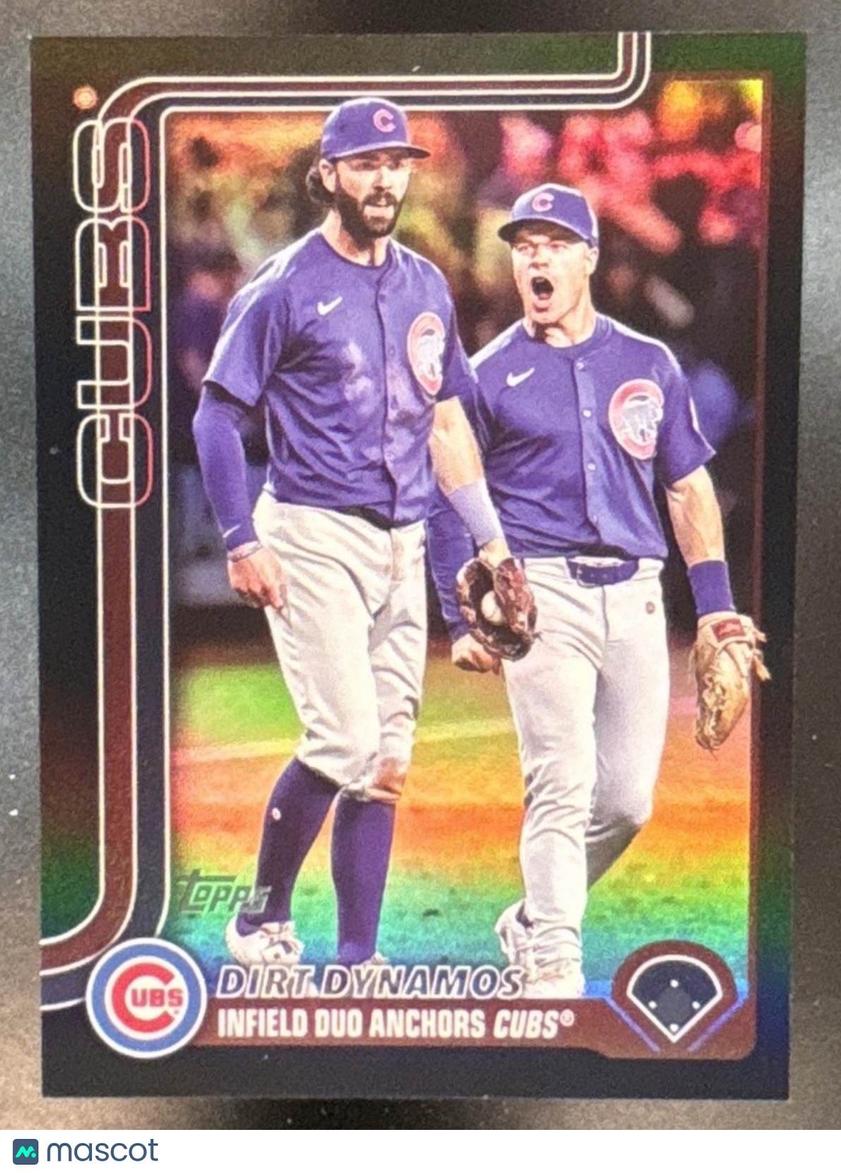 2025 Topps Update Dansby Swanson Matt Shaw Black Rainbow Foil /10 #US309 Cubs