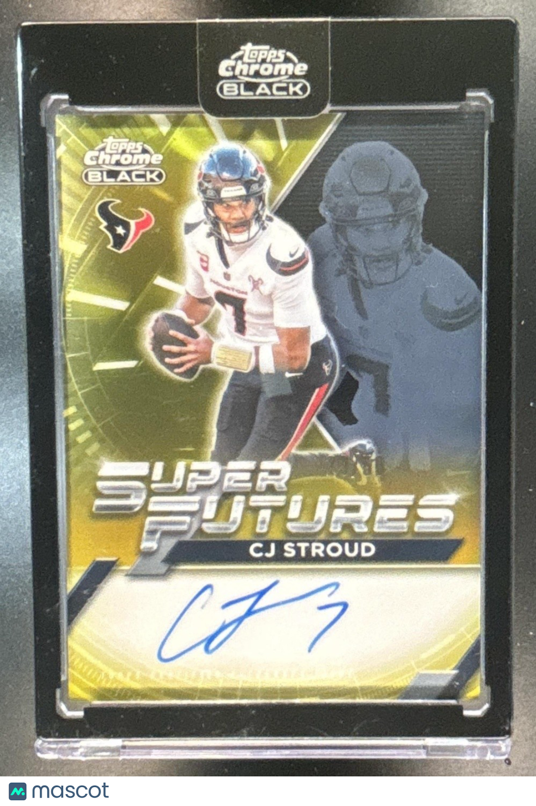 2025 Topps Chrome Black CJ Stroud Super Futures Auto Gold /50 Houston Texans