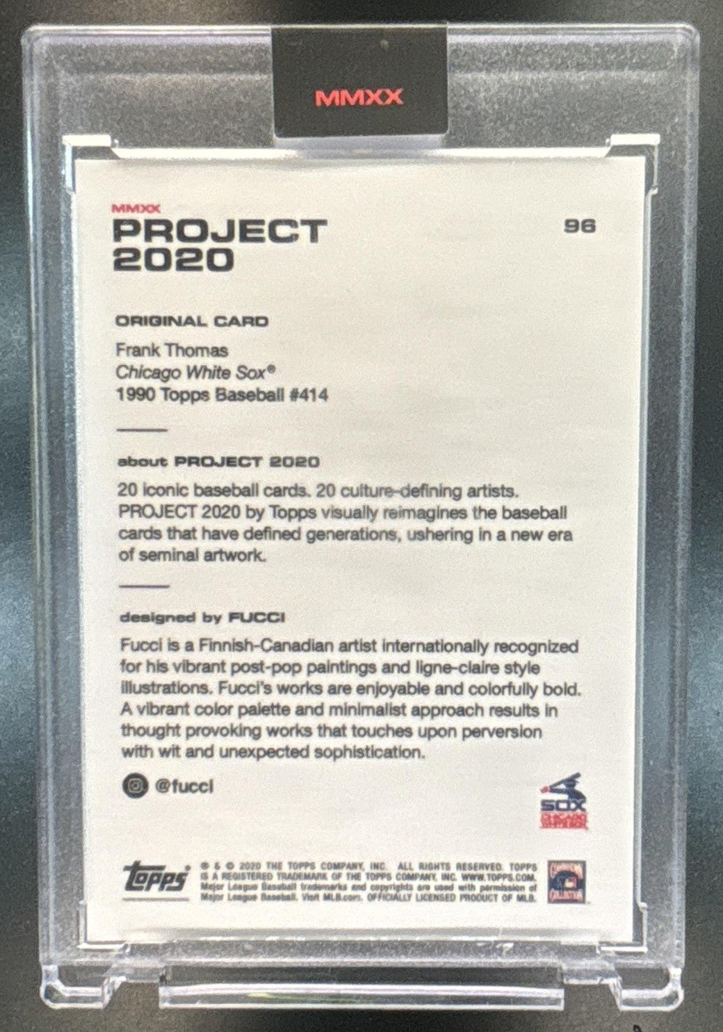 2020 Topps Project Frank Thomas #96 Chicago White Sox