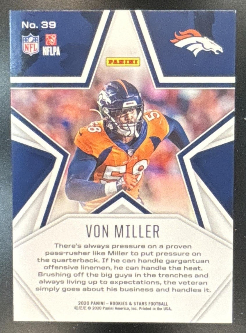 2020 Panini Rookies & Stars Von Miller Gold /10 #39 Denver Broncos