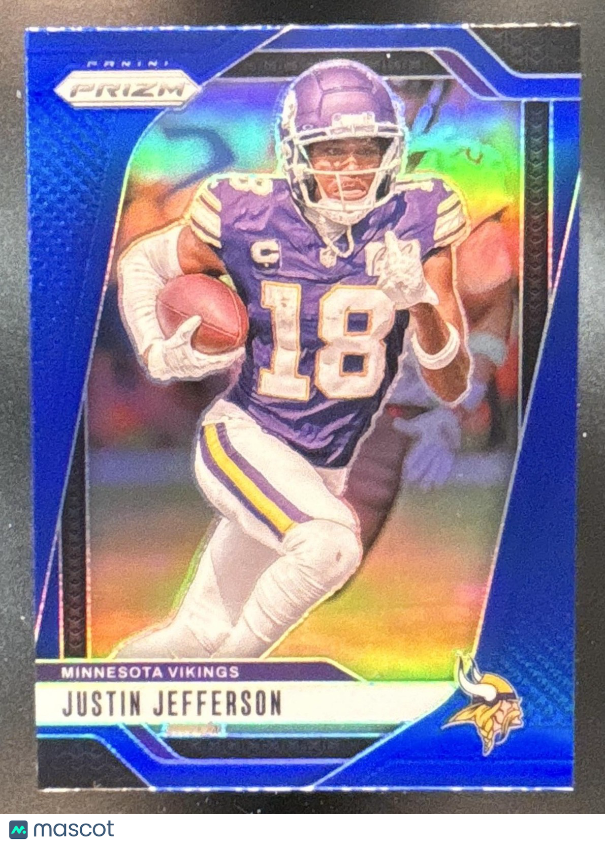 2024 Panini Prizm Justin Jefferson Blue #187 Minnesota Vikings