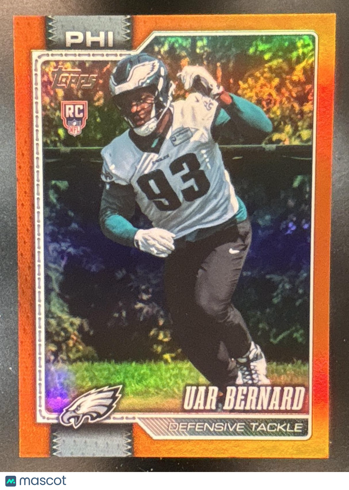 2026 Topps Uar Bernard Sandglitter Orange /25 #400 RC Philadelphia Eagles