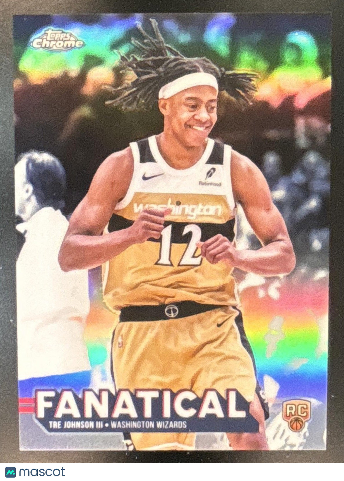 2025-26 Topps Chrome Update Tre Johnson III Fanatical RC Washington Wizards