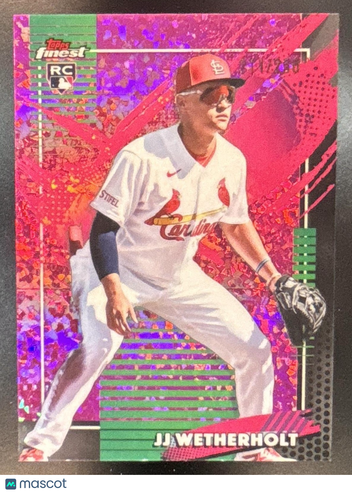 2026 Topps Finest JJ Wetherholt Pink Mini-Diamond /250 #269 RC Cardinals