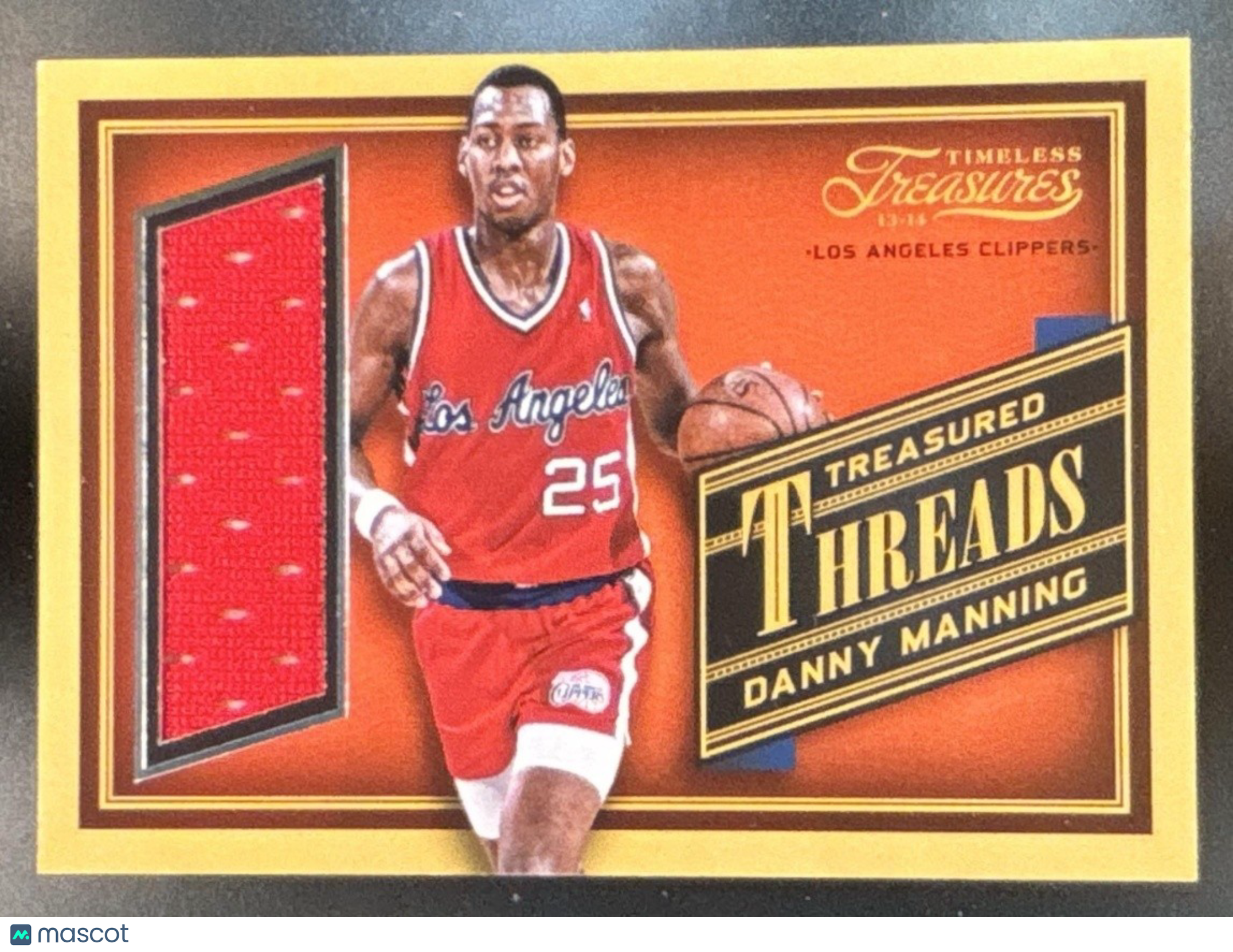 2013-14 Panini Timeless Treasures Danny Manning Treasured Threads #20 Clippers