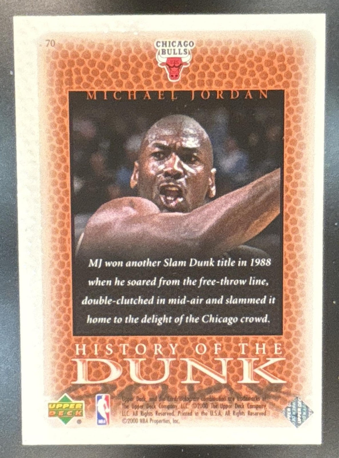 1999-00 Upper Deck Legends Michael Jordan #70 Chicago Bulls