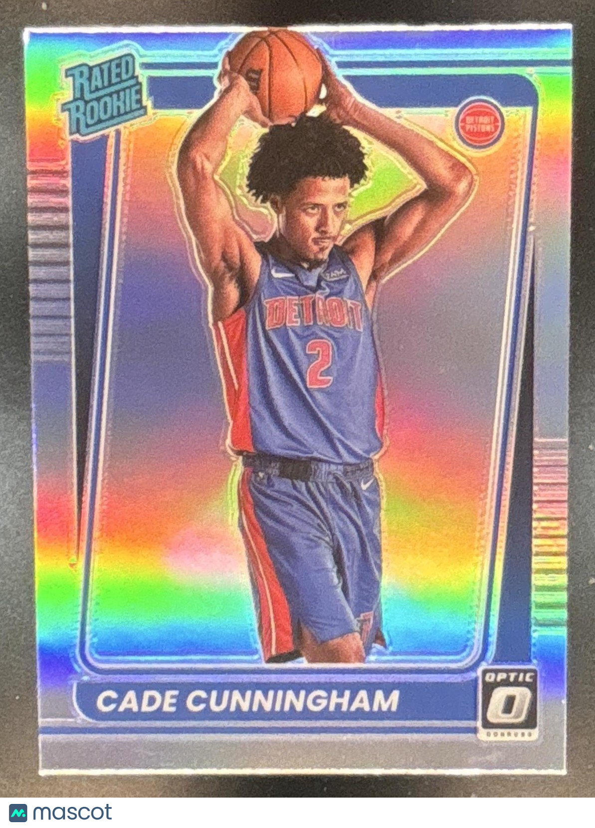 2021-22 Panini Donruss Optic Cade Cunningham Holo Prizm #161 RC Detroit Pistons