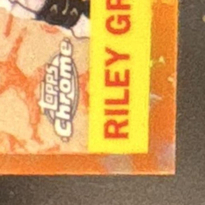 2025 Topps Chrome Platinum Anniversary Riley Greene Toile White/Orange /25 #30