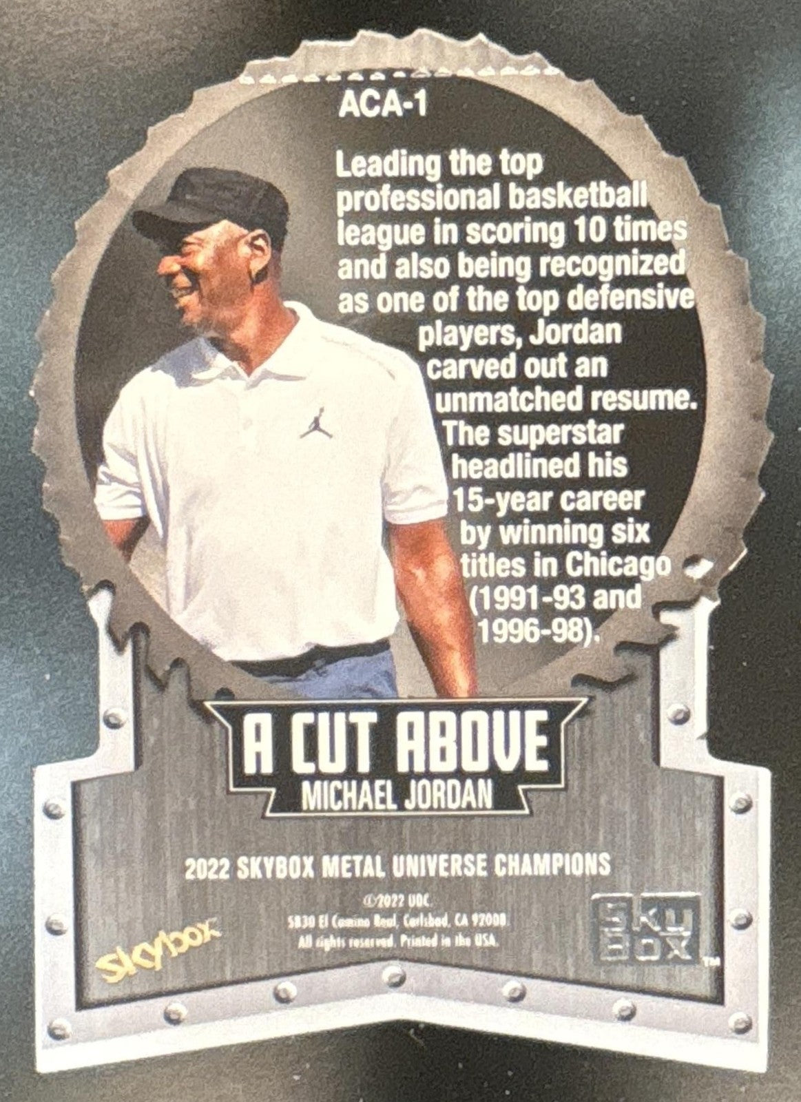 2022 Skybox Metal Universe Champions Michael Jordan A Cut Above #ACA-1