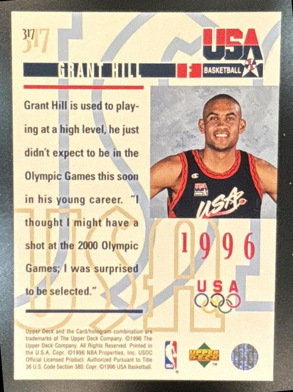 1995-96 Upper Deck Grant Hill #317 USA