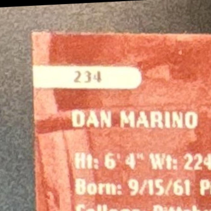 1998 SPx Finite Dan Marino (Sample) #234 Miami Dolphins