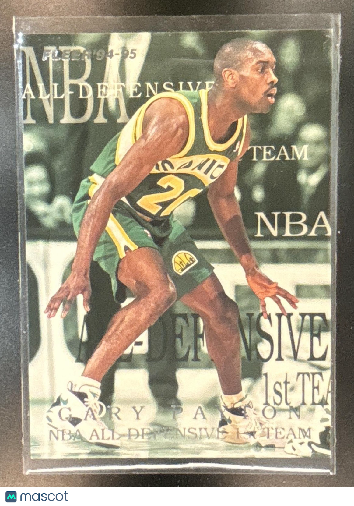 1994-95 Fleer Gary Payton All Defensive Team #4 Seattle SuperSonics