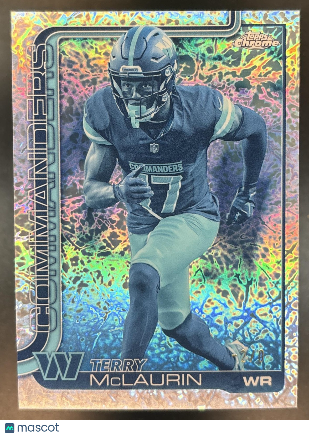 2025 Topps Chrome Terry McLaurin FrozenFractor -2/0 #208 Washington Commanders