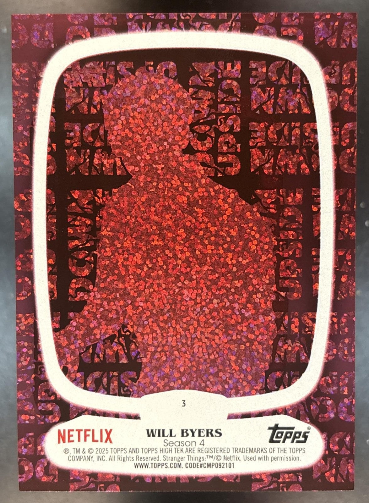 2025 Topps High Tek Stranger Things Will Byers Hawkins Red Diffractor 4/5 #3