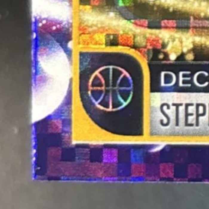 2025-26 Topps Hoops Stephen Curry Light Burst Purple /99 #261 Season Highlight