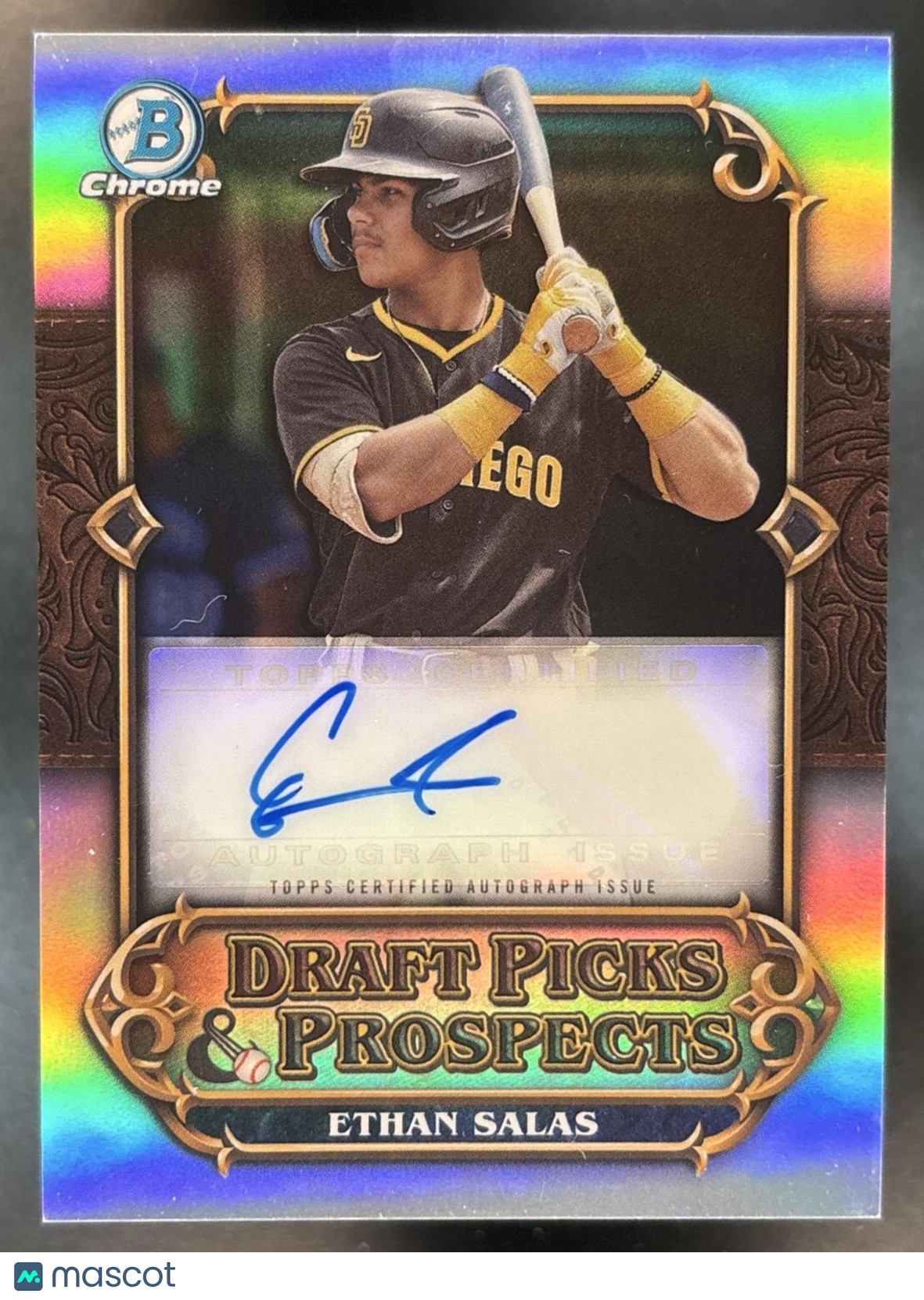2023 Bowman Draft Ethan Salas Picks & Prospects Auto 1/99 RC San Diego Padres