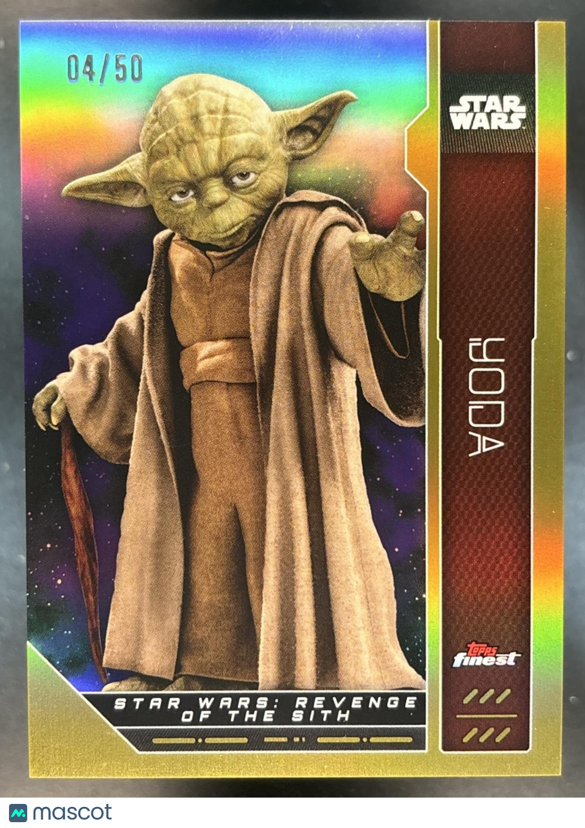2023 Topps Finest Star Wars Yoda Gold /50 #FN-62