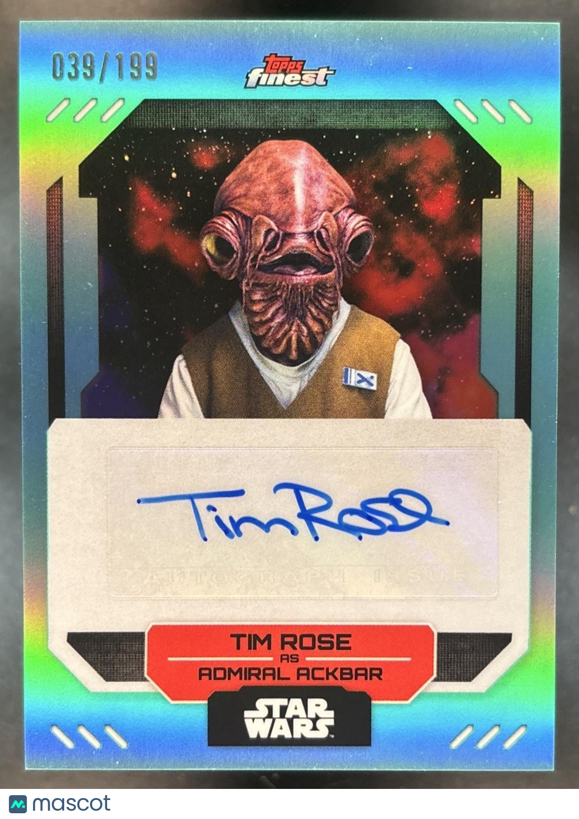 2023 Topps Finest Star Wars Tim Rose Auto Aqua /199 #FA-TR