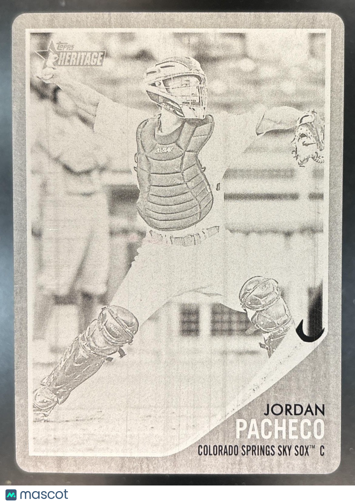 2011 Topps Heritage Minor League Jordan Pacheco Printing Plates Black 1/1 #75