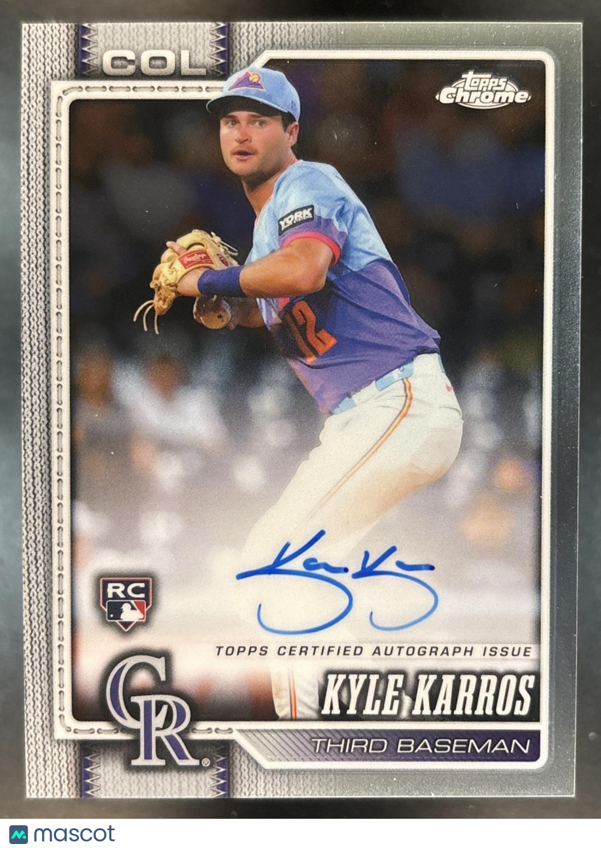 2026 Topps Chrome Kyle Karros Rookie Auto #RA-KK RC Colorado Rockies