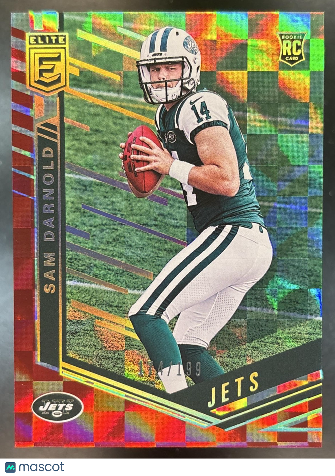2018 Panini Donruss Elite Sam Darnold Red /199 #151 RC New York Jets