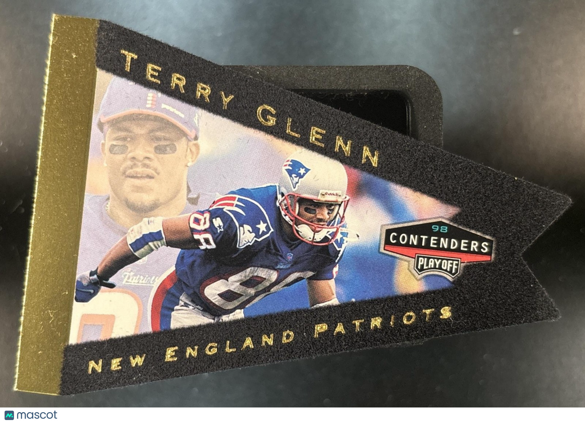 1998 Playoff Contenders Terry Glenn Pennants Gold Foil /98 #59 Patriots