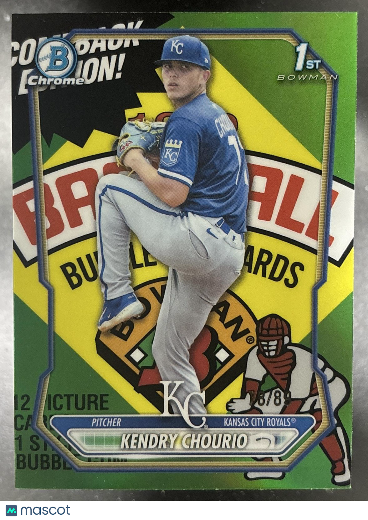 2026 Bowman Kendry Chourio Chrome PackFractor Variation /89 1st Prospect Royals