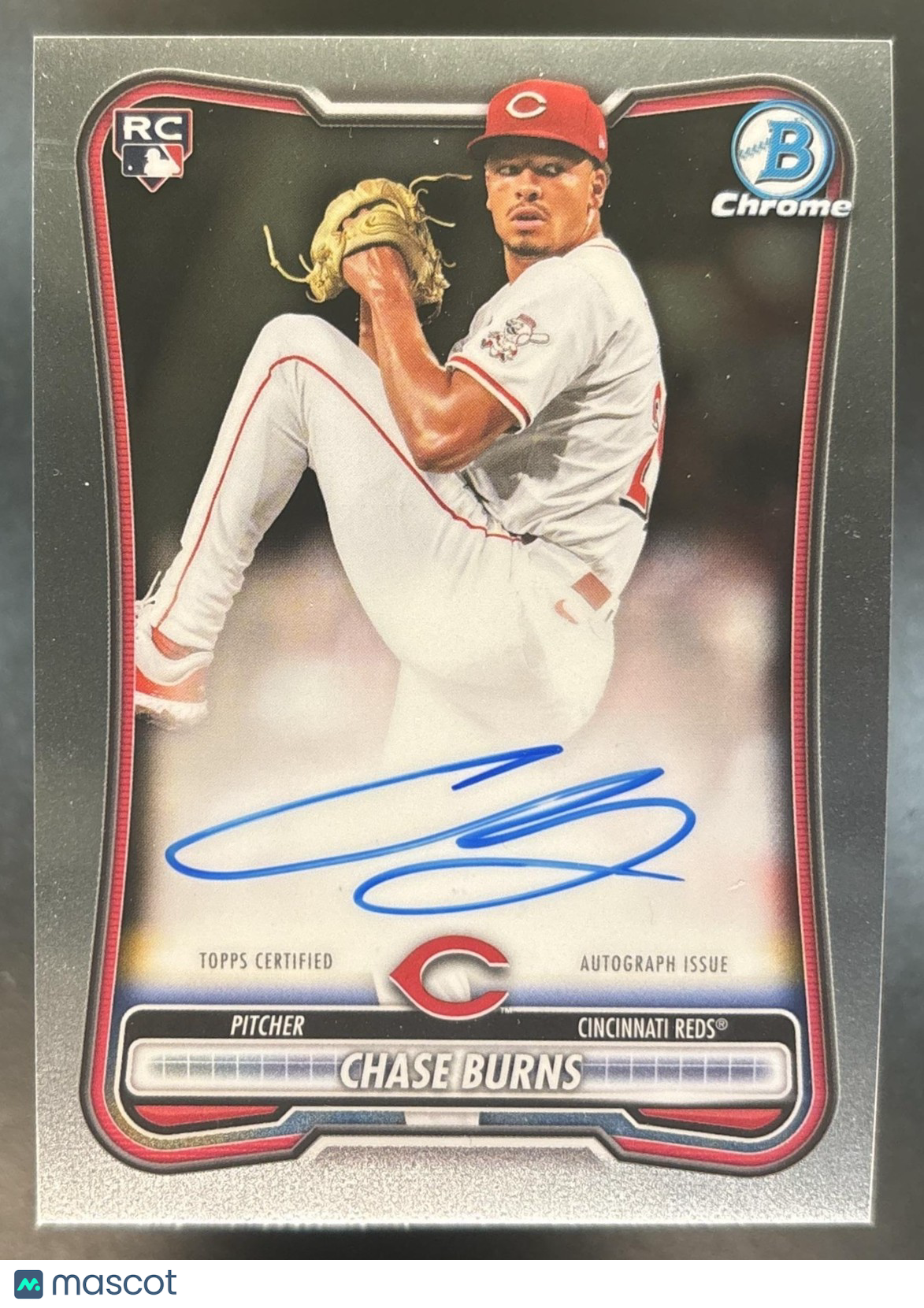 2026 Bowman Chase Burns Chrome Rookie Auto #CRA-CB RC Cincinnati Reds