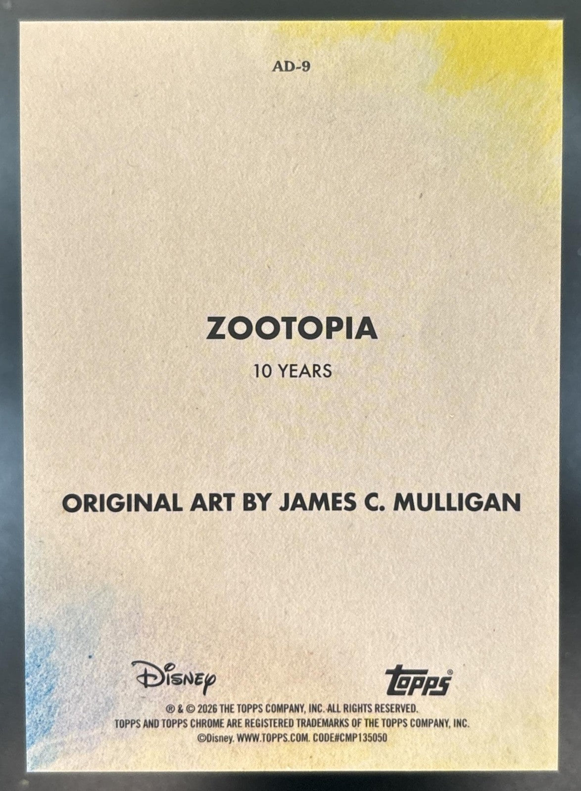 2026 Topps Chrome Disney Zootopia Art of #AD-9