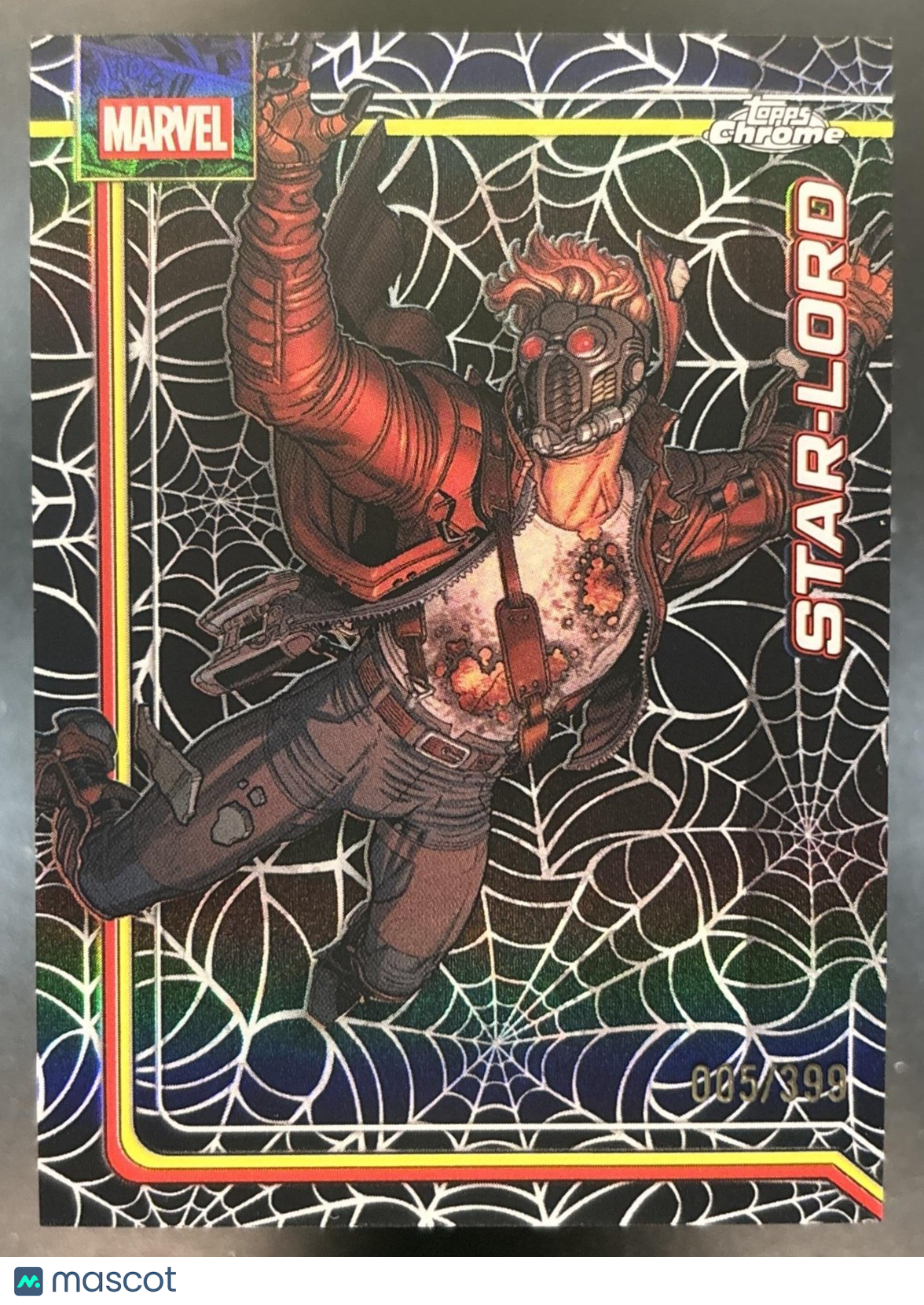 2026 Topps Chrome Marvel Comics Star-Lord Spider-Web Refractor /399 #168