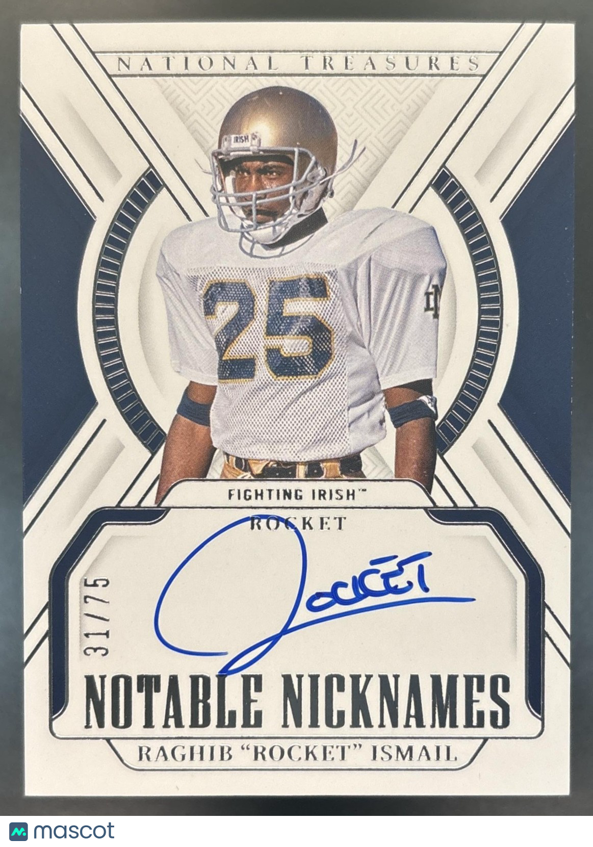 2025 National Treasures Collegiate Raghib "Rocket" Ismail Notable Nicknames /75