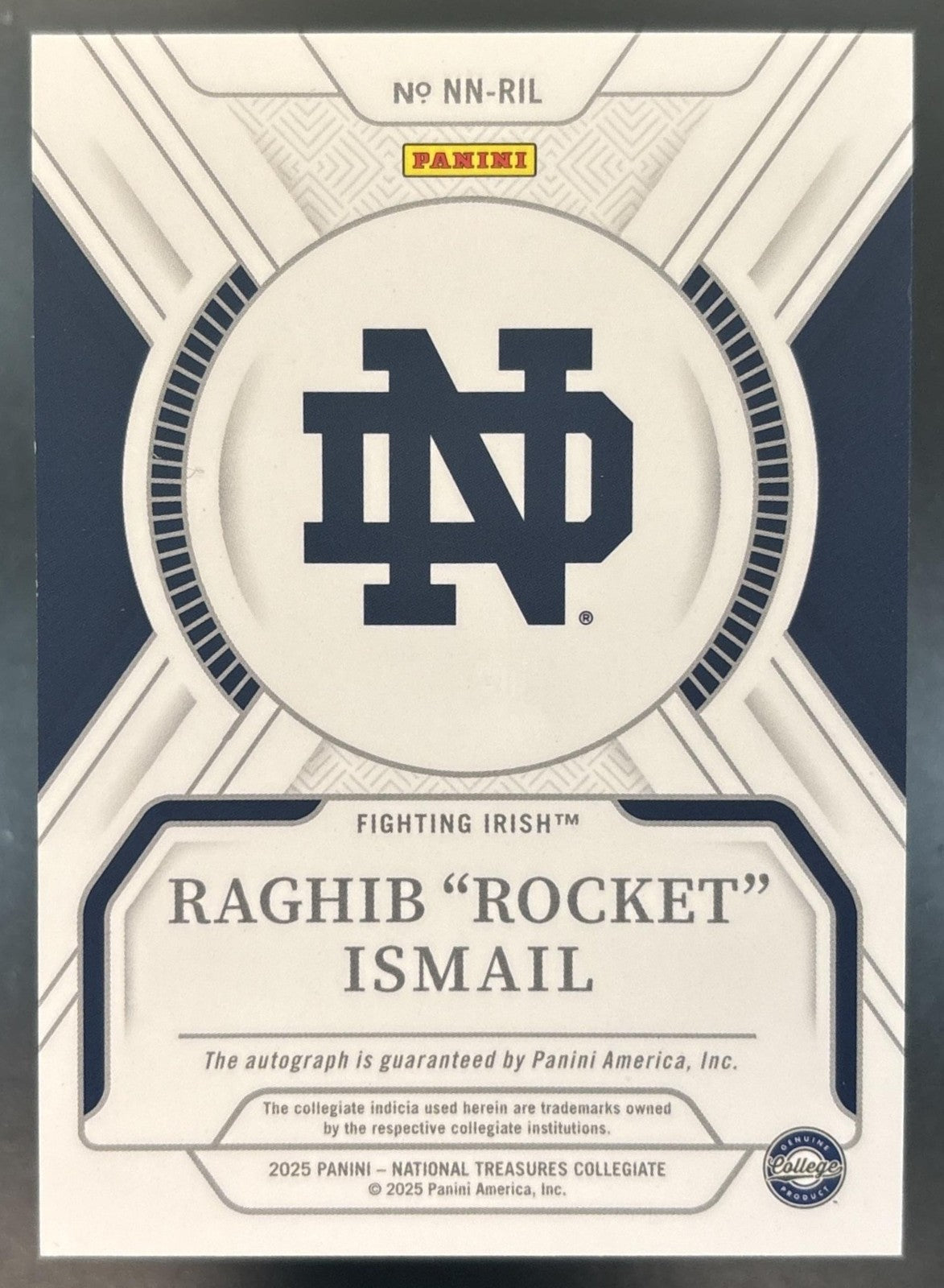2025 National Treasures Collegiate Raghib "Rocket" Ismail Notable Nicknames /75
