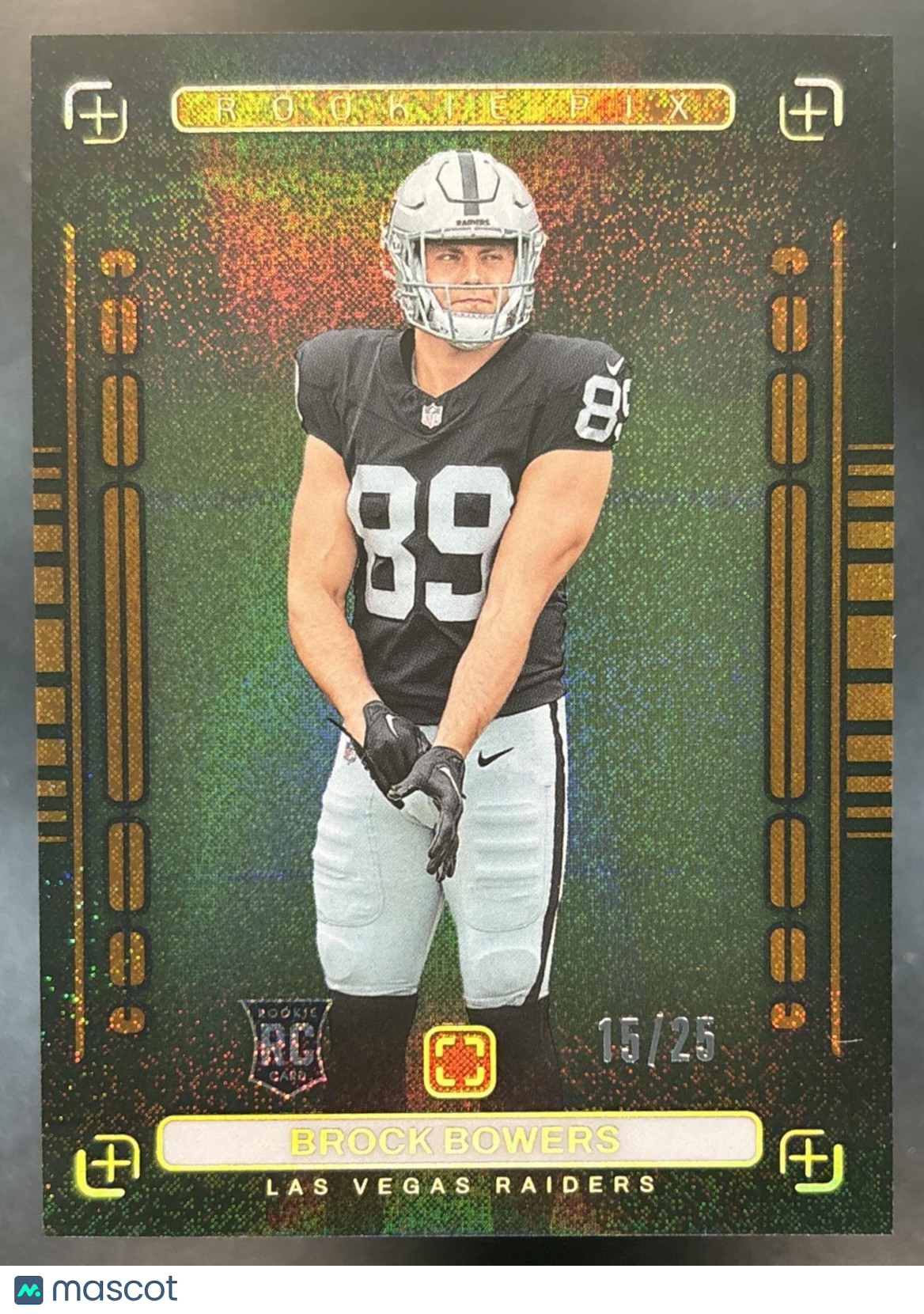 2024 Panini Photogenic Brock Bowers Rookie Pix Orange /25 #4 RC Raiders