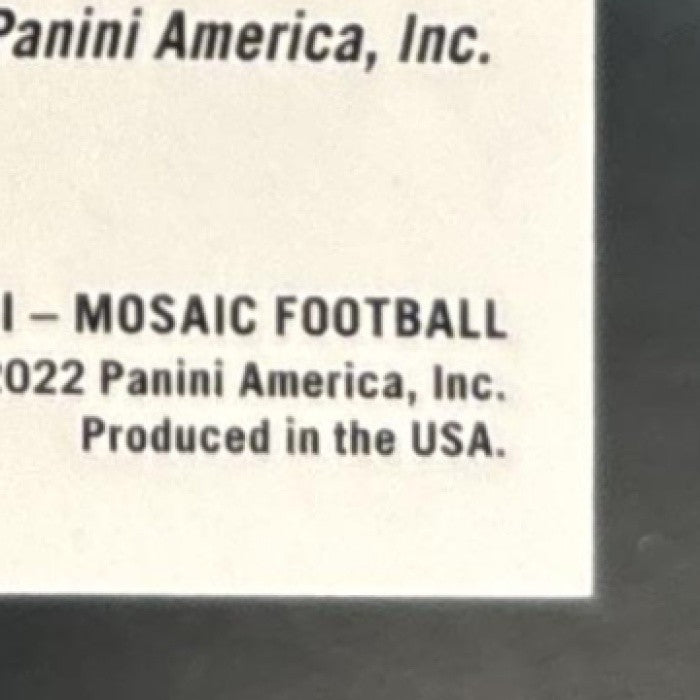 2022 Panini Mosaic James Cook Rookie Auto White /25 Auto RC Buffalo Bills
