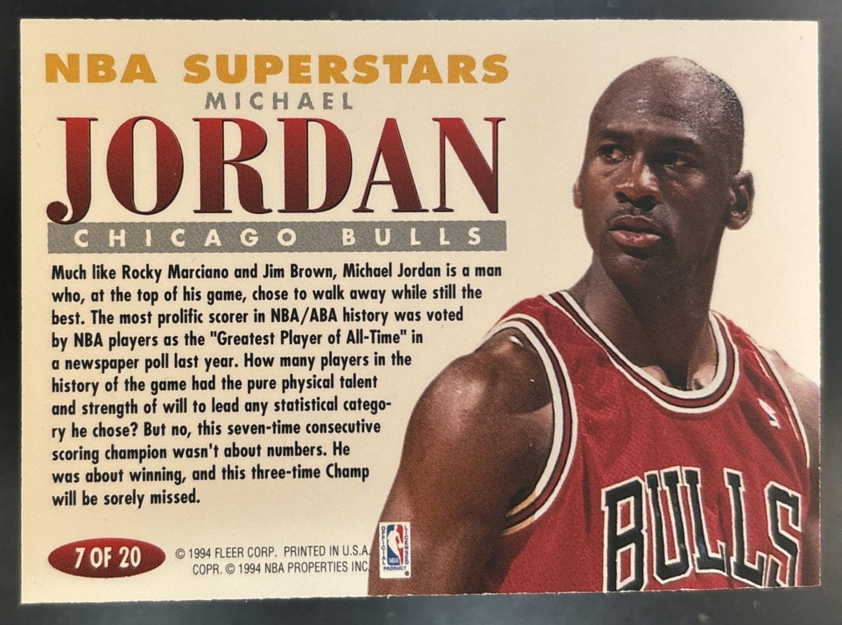 1993-94 Fleer Michael Jordan NBA Superstars #7 Bulls
