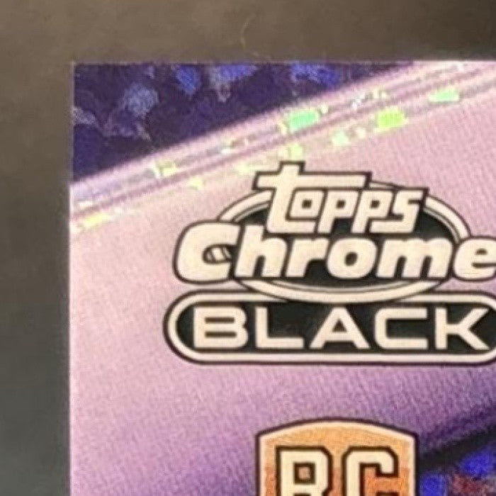 2025-26 Topps Chrome Black Will Riley Purple /75 #121 RC Washington Wizards