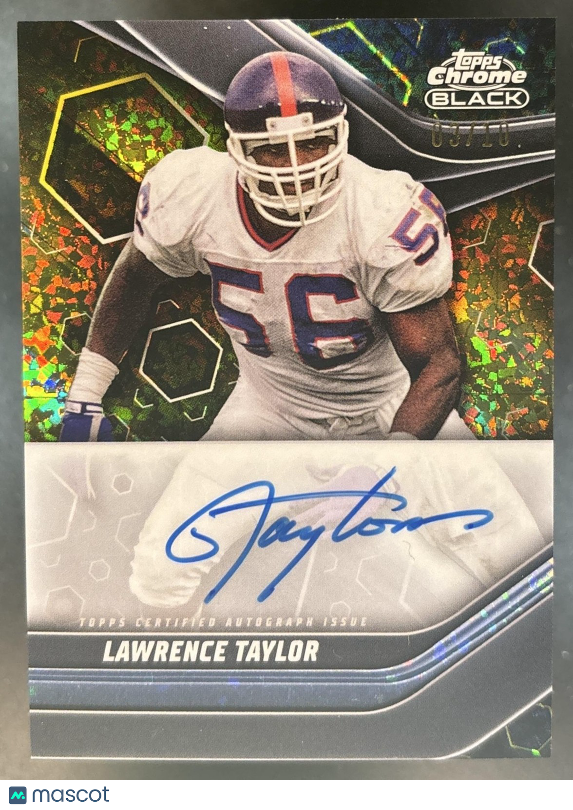 2023 Topps Composite Lawrence Taylor Chrome Black Auto Gold Mini Diamond /50