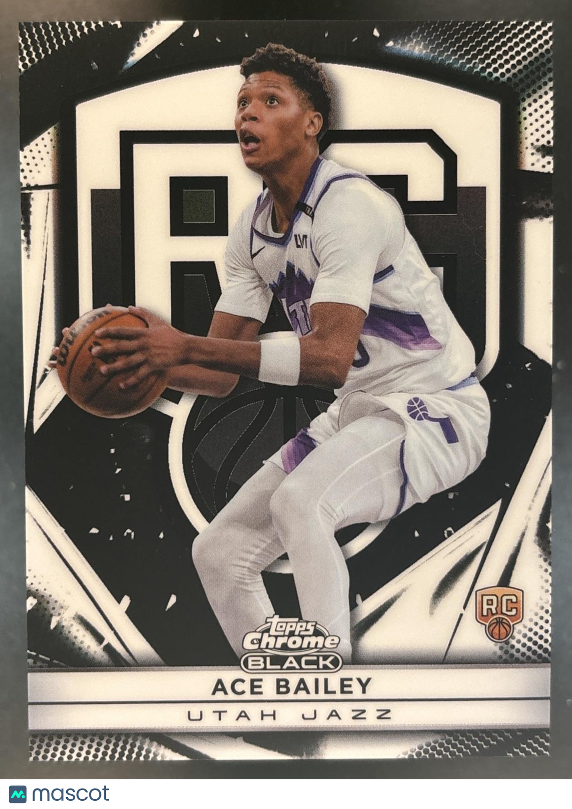 2025-26 Topps Chrome Black Ace Bailey Rookie Design Variation #103 SP RC Jazz