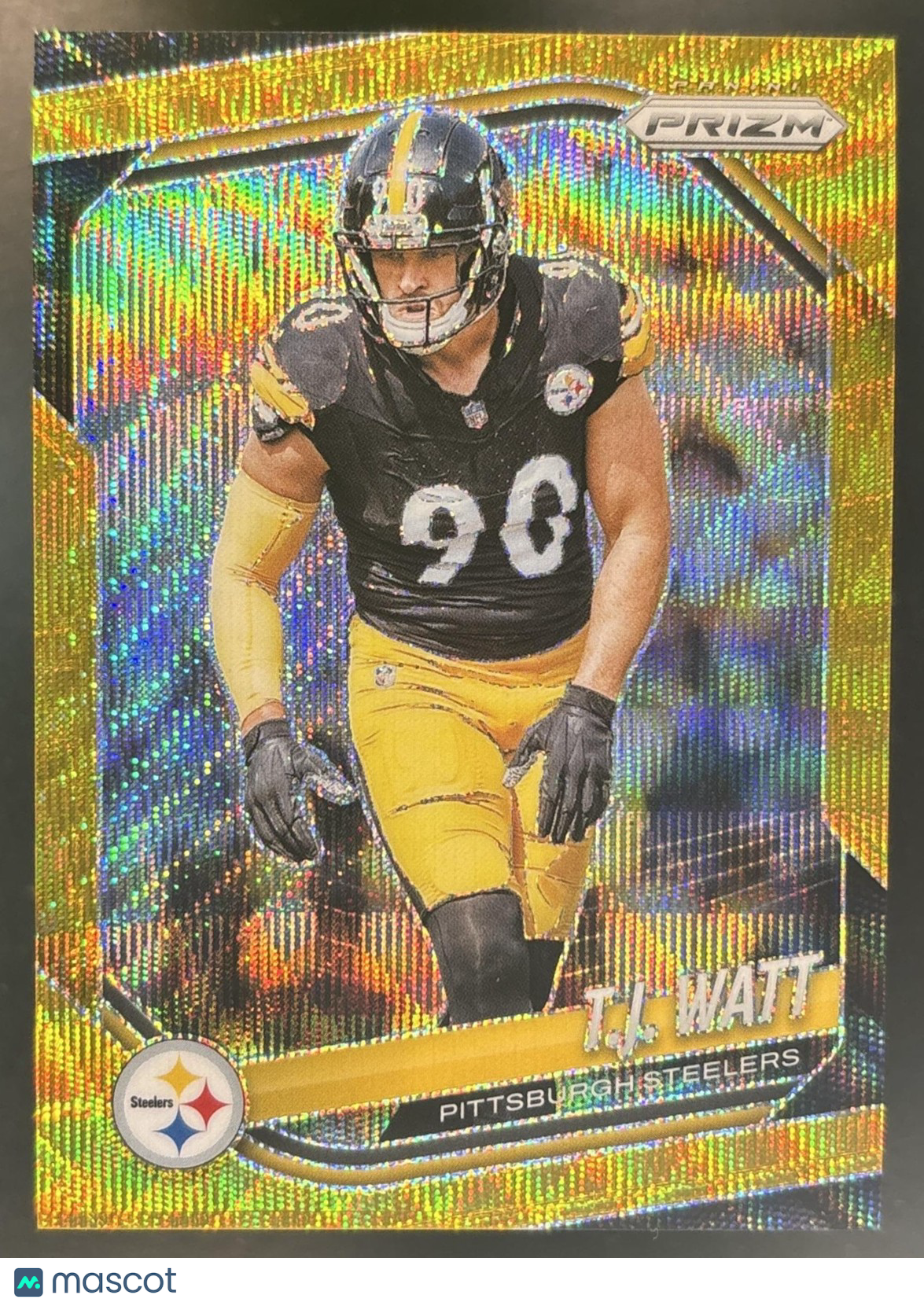 2025 Panini Prizm T.J. Watt Gold Wave /10 #263 Pittsburgh Steelers