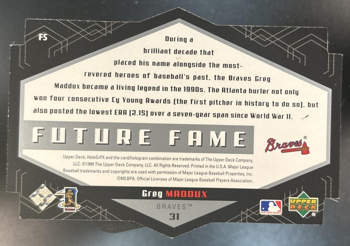 1999 Upper Deck HoloGrFX Greg Maddux Future Fame #F5 Atlanta Braves