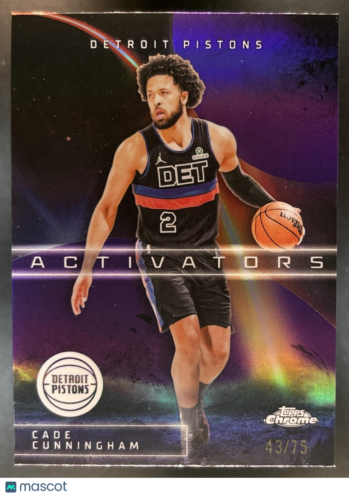2025-26 Topps Chrome Update Cade Cunningham Activators Purple /75 Pistons