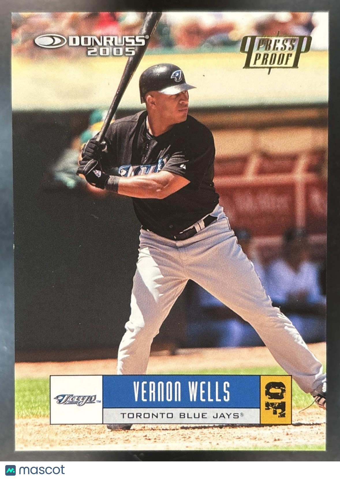 2005 Donruss Vernon Wells Press Proofs Gold /25 #370 Toronto Blue Jays
