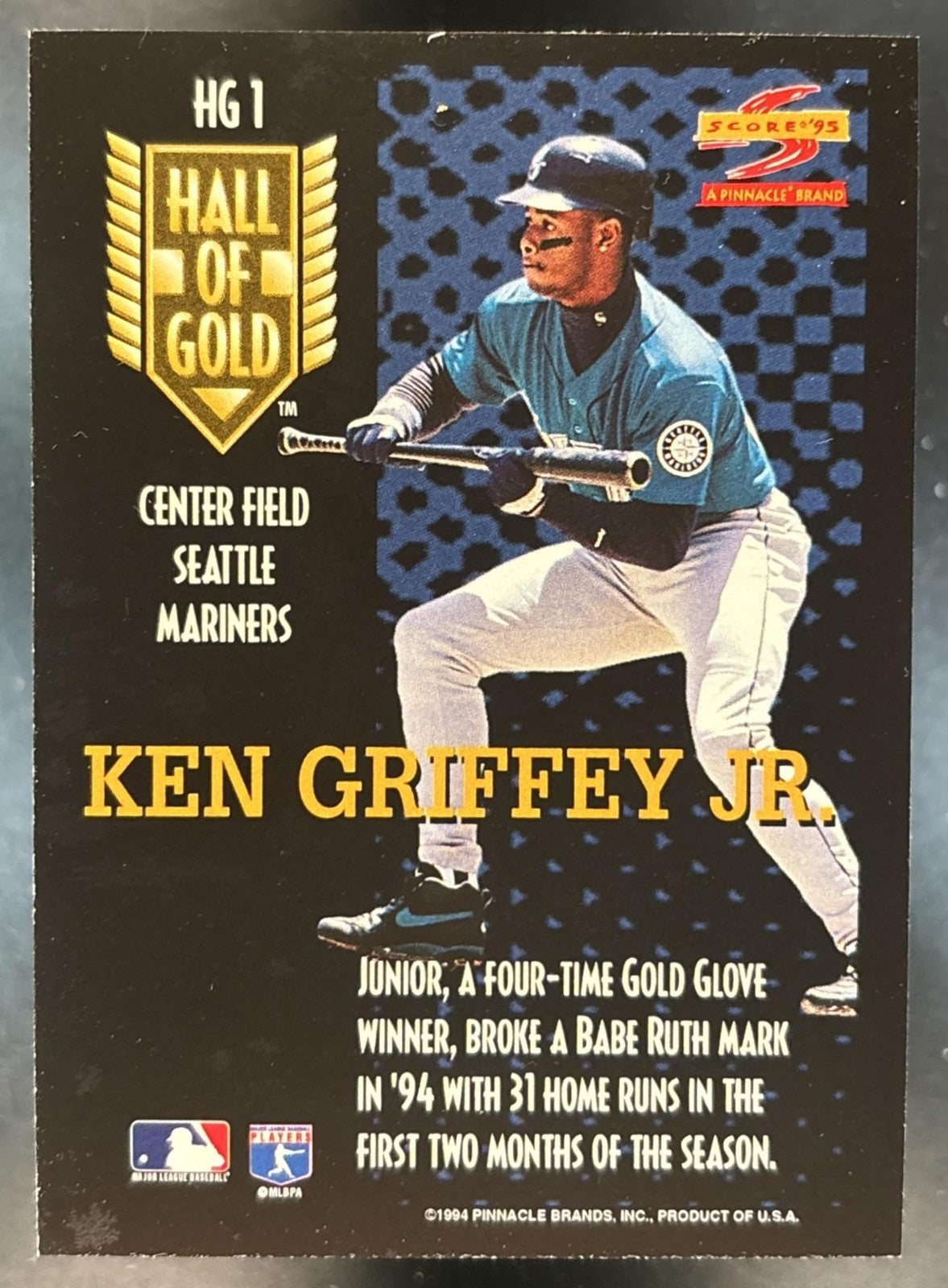 1995 Score Ken Griffey Jr. Hall of Gold #HG1 Seattle Mariners