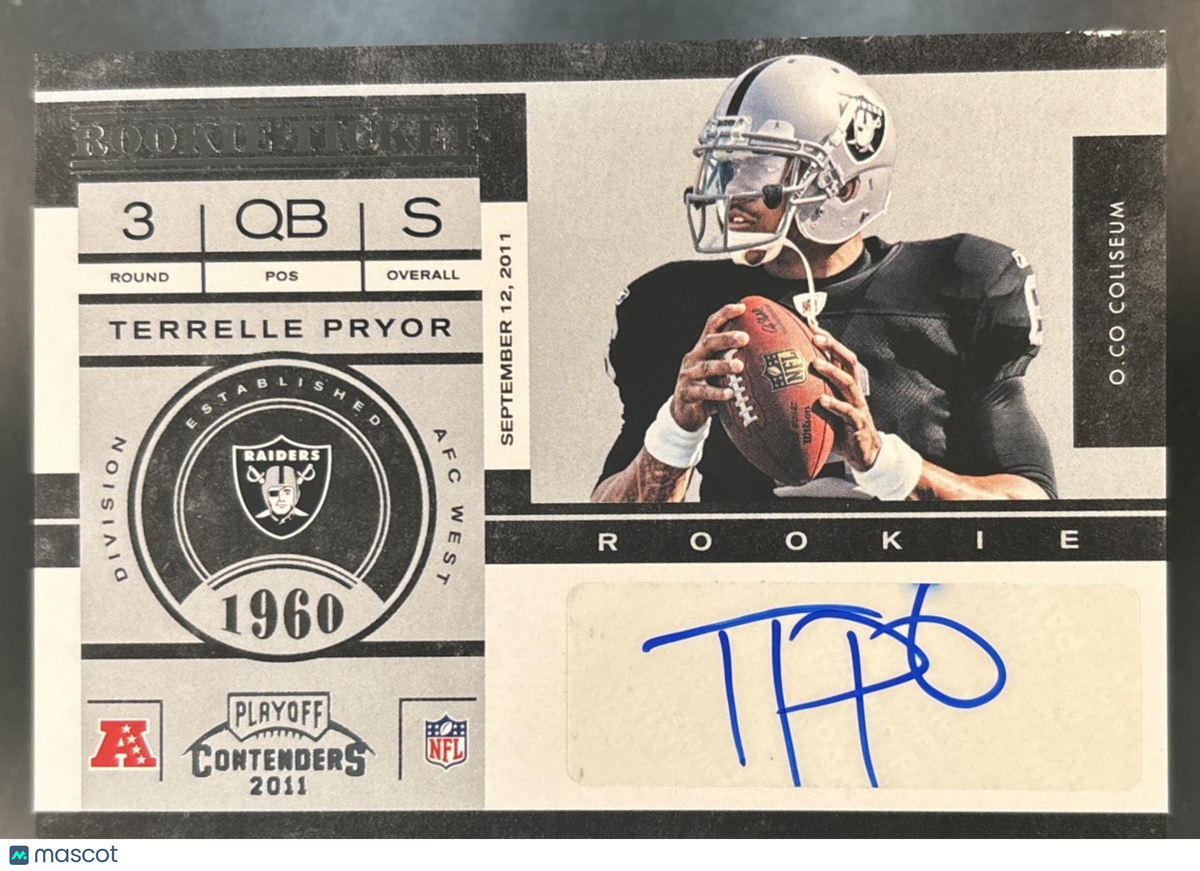 2011 Panini Playoff Contenders Terrelle Pryor #101 RC Auto Oakland Raiders