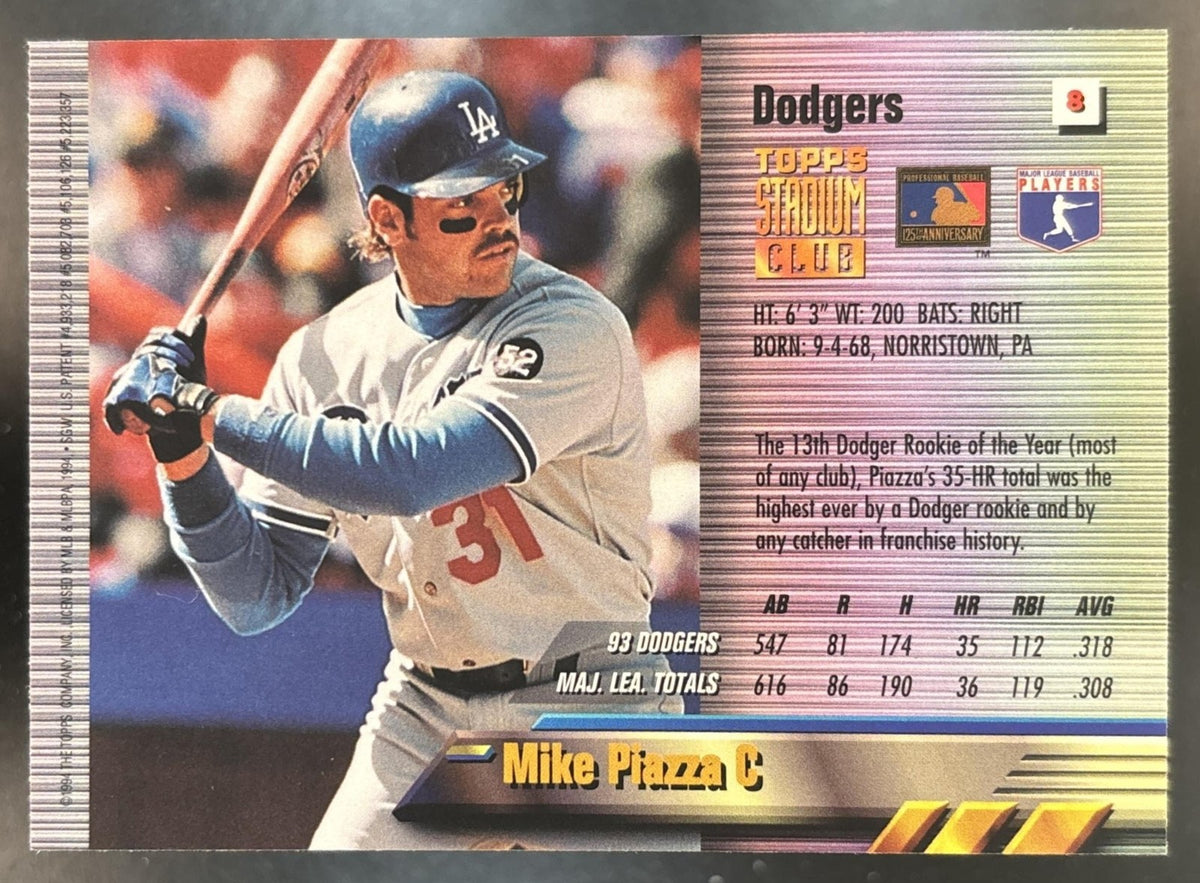 1994 Topps Stadium Club Mike Piazza Finest #8 RC Los Angeles Dodgers