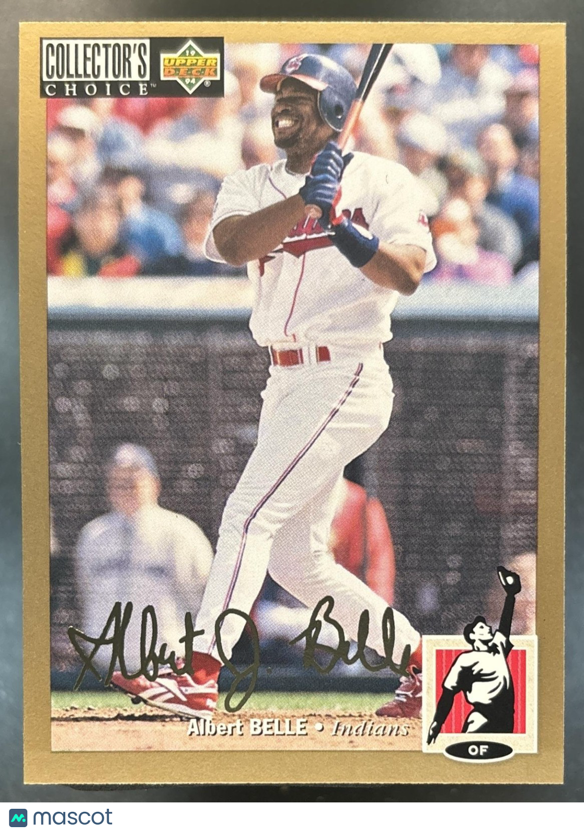 1994 Upper Deck Collector's Choice Albert Belle Gold Signature #620 RC Indians